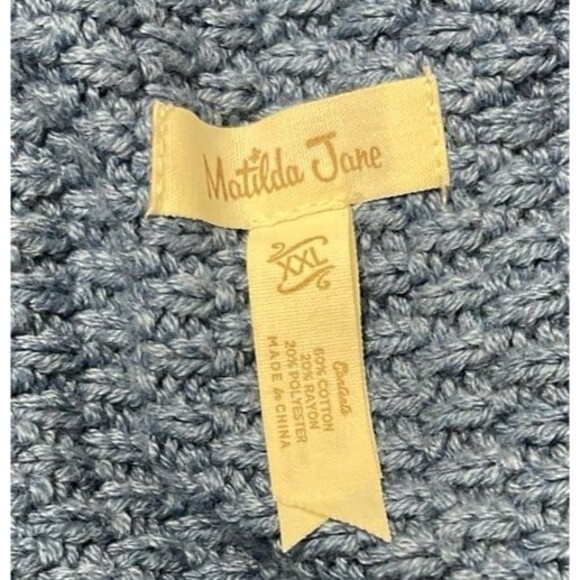 Matilda Jane Envision This Wrap Knit Cardigan Sweater Size XXL Blue - Picture 5 of 7